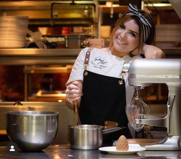 Chef Tarciani Harger at the mixer